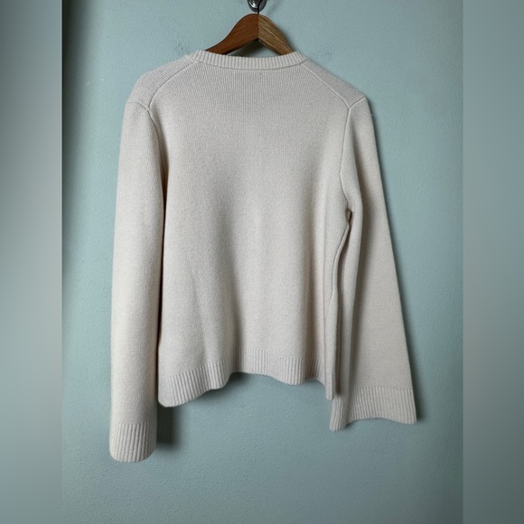 Quince Mongolian Cashmere Structured Cardigan Ivory Size Large - Picture 7 of 12